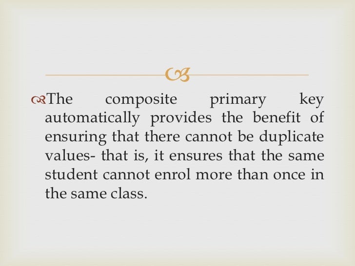 When to use composite primary keys