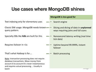 When to Use MongoDB