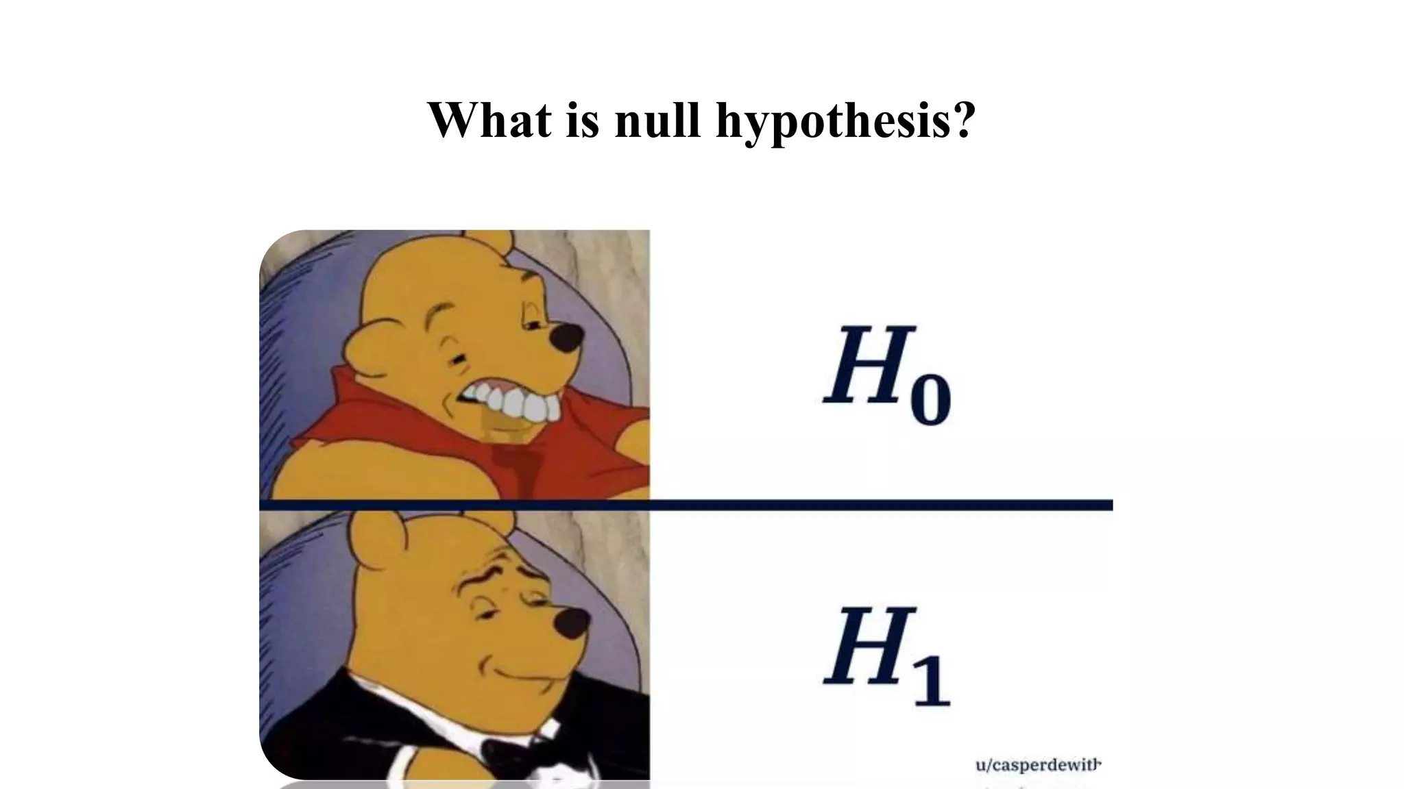What is null hypothesis?
 