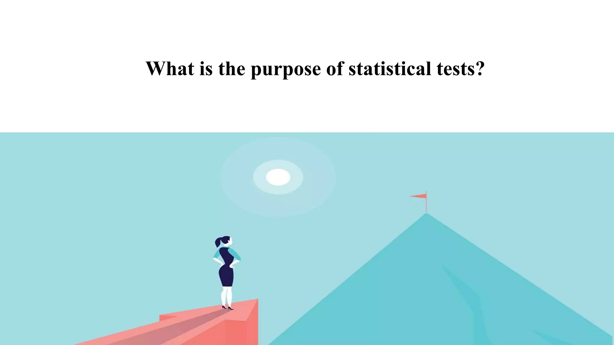 What is the purpose of statistical tests?
 