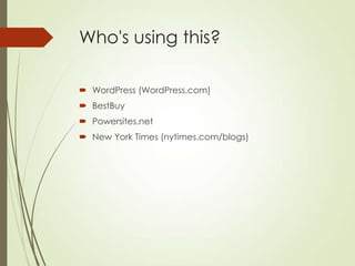 When to use WordPress MultiSite WordCamp Nepal 2012