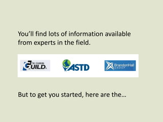 You’ll find lots of information available from experts in the field.But to get you started, here are the…