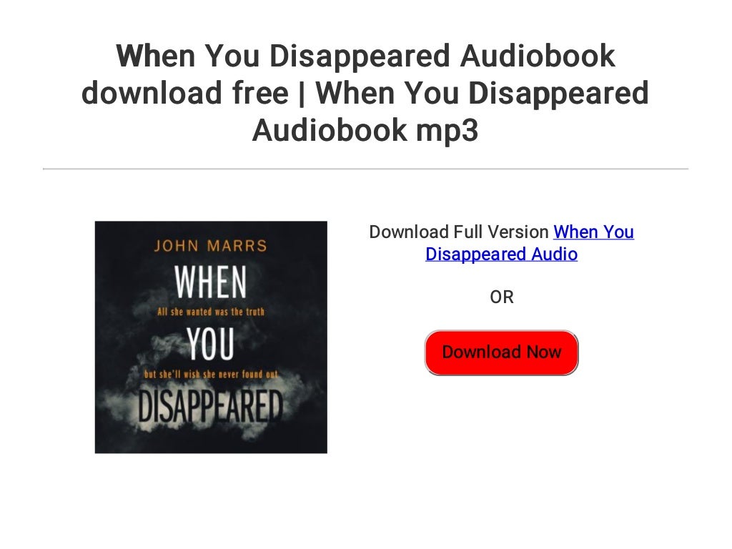 When You Disappeared Audiobook download free | When You Disappeared ...