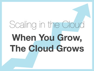 Scaling in the Cloud
When You Grow,
The Cloud Grows
 