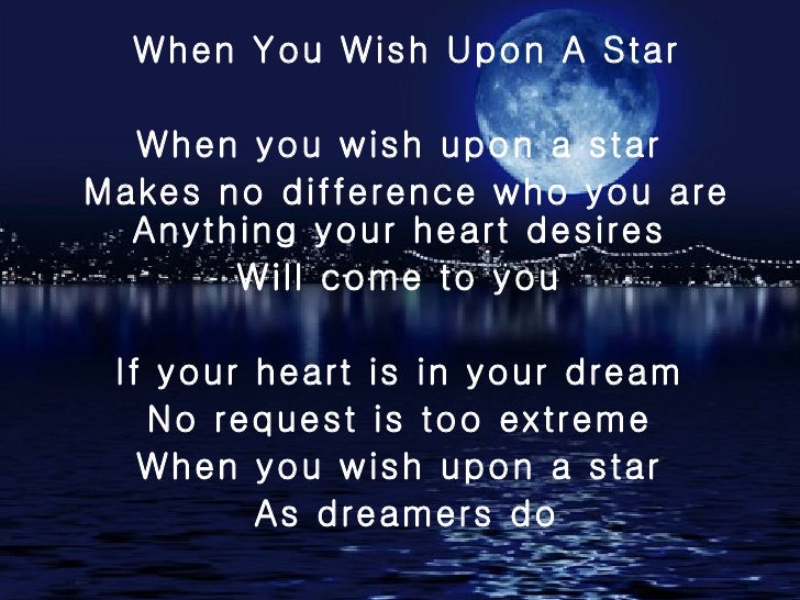 When You Wish Upon A Star When You Wish Upon A Star