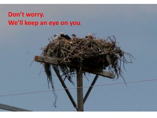 Don’t worry.
We’ll keep an eye on you.
 