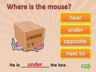Learning Prepositions of Place with a Mouse and a Box: Visual Spatial ...
