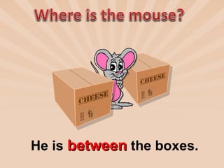 Between The Box Learning Prepositions of Place with a Mouse and a Box: Visual Spatial ...