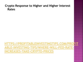 Crypto Response to Higher and Higher Interest
Rates
 