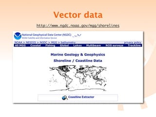 Vector data
http://www.ngdc.noaa.gov/mgg/shorelines
 