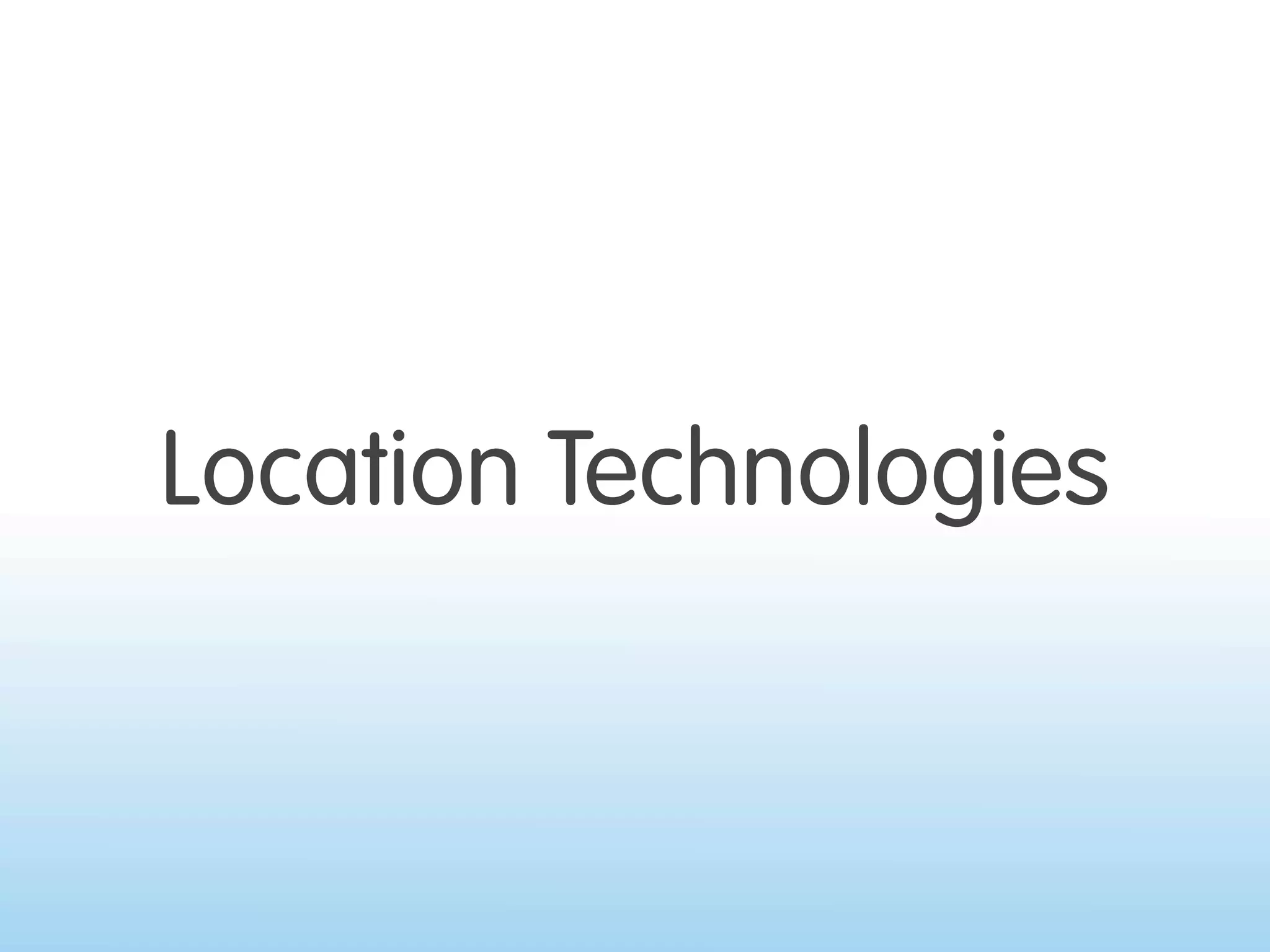 Where 2.0 2009 - Location on the Web