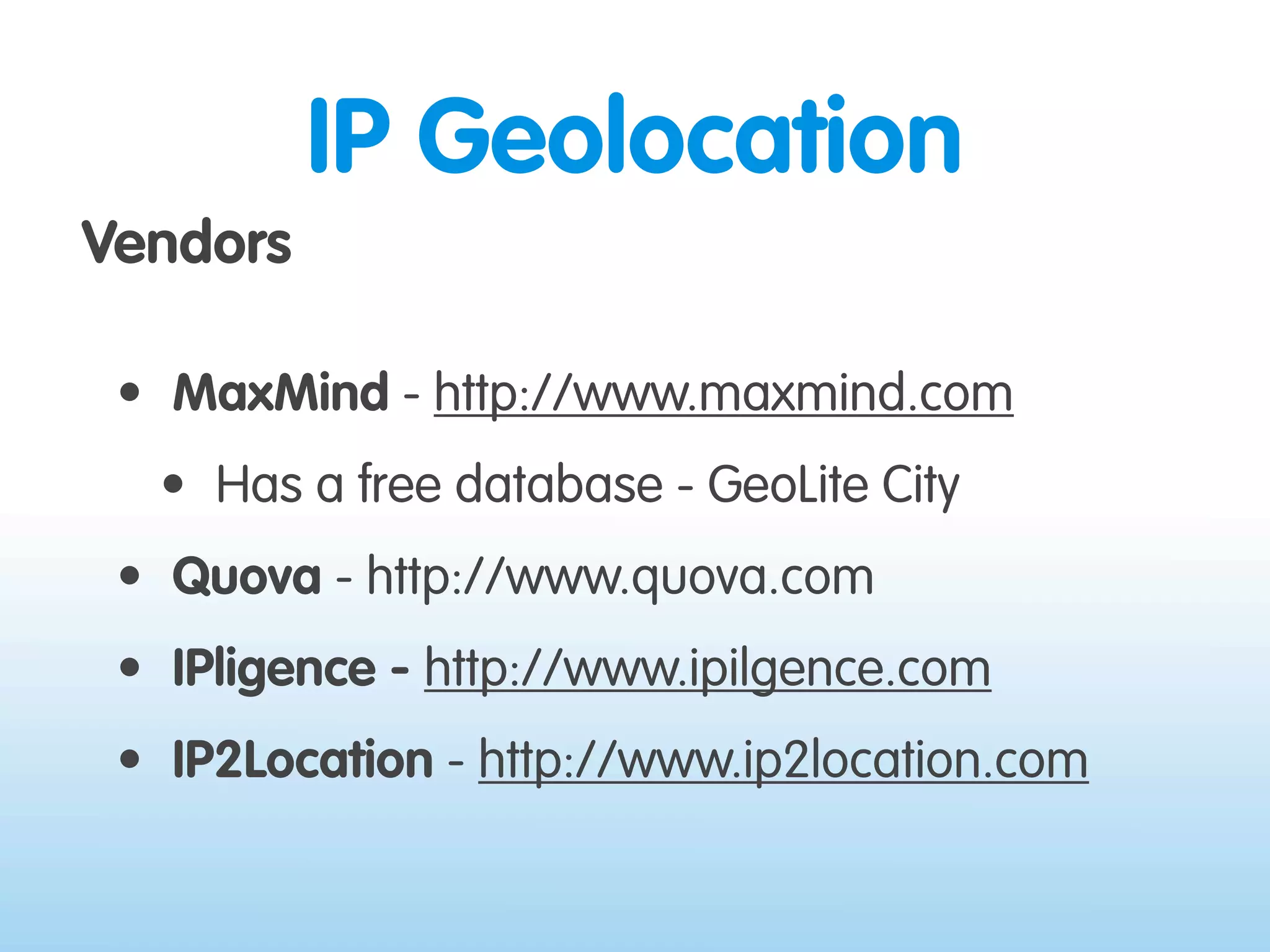 Where 2.0 2009 - Location on the Web