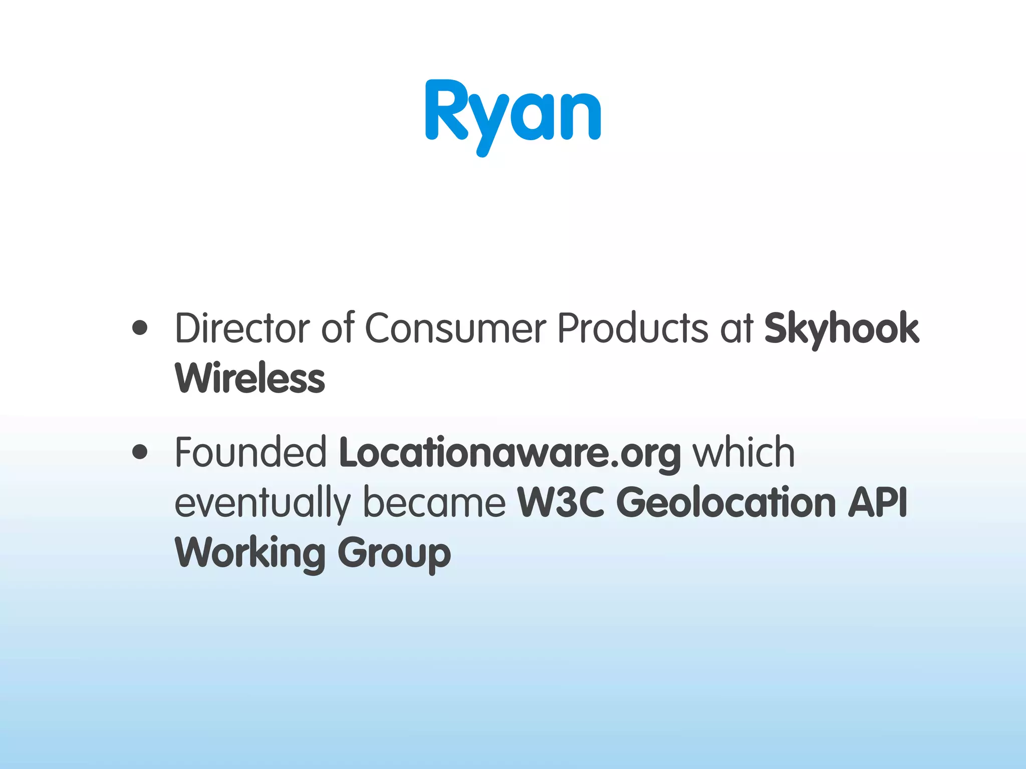 Where 2.0 2009 - Location on the Web