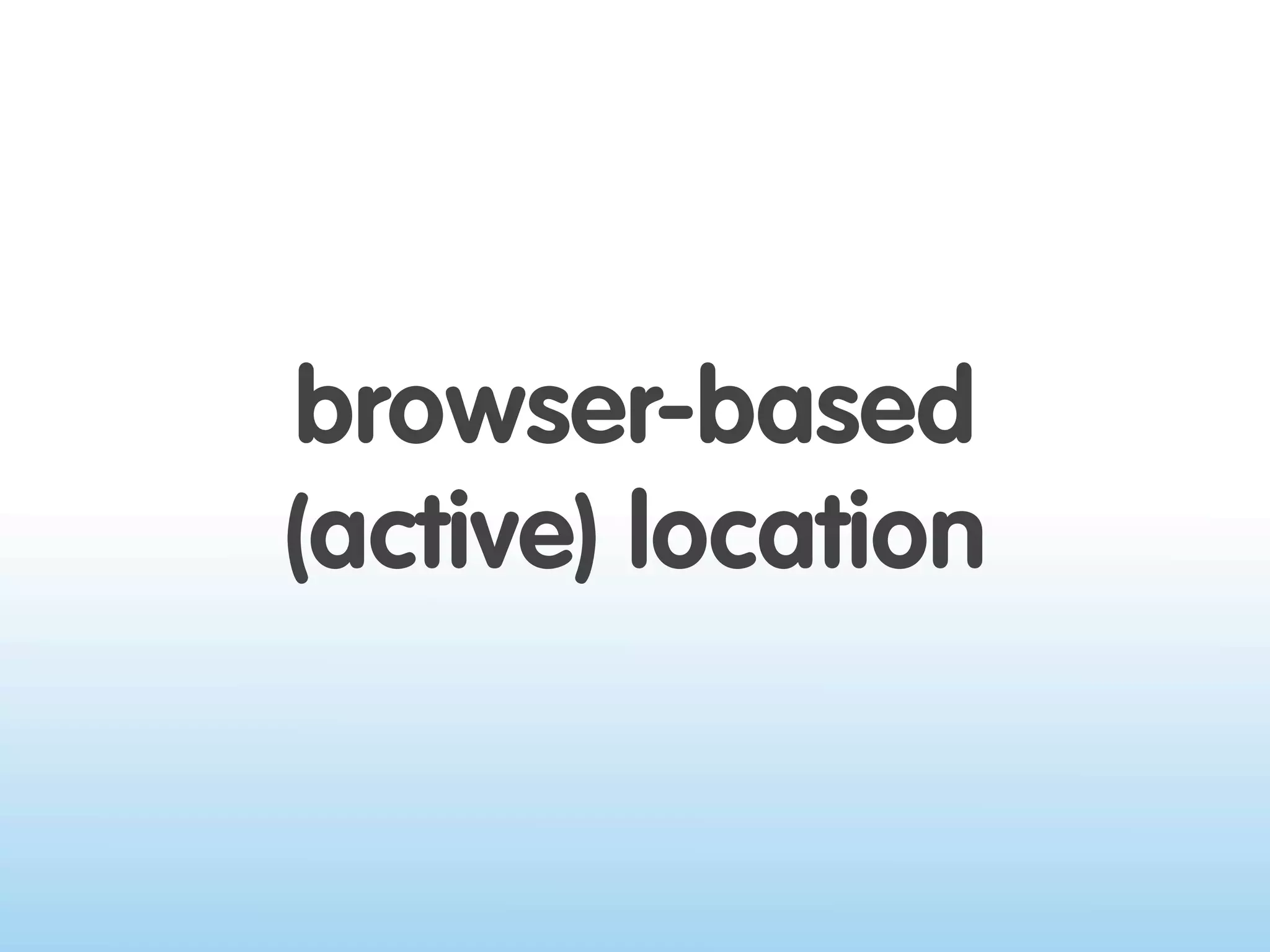 Where 2.0 2009 - Location on the Web