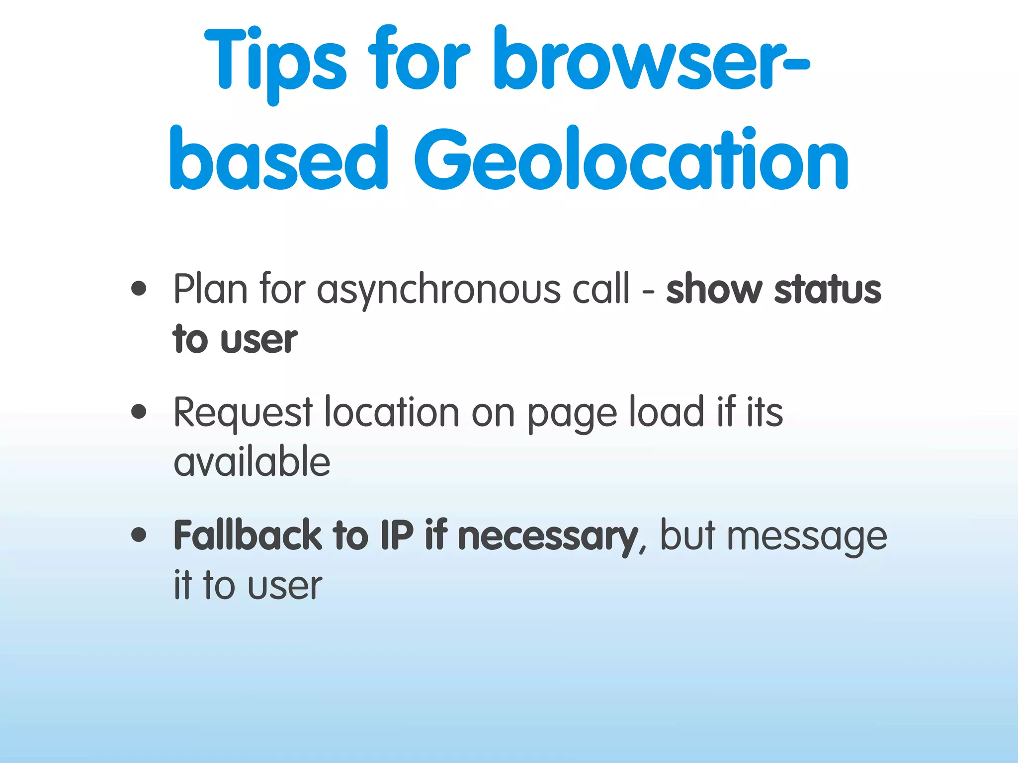 Where 2.0 2009 - Location on the Web