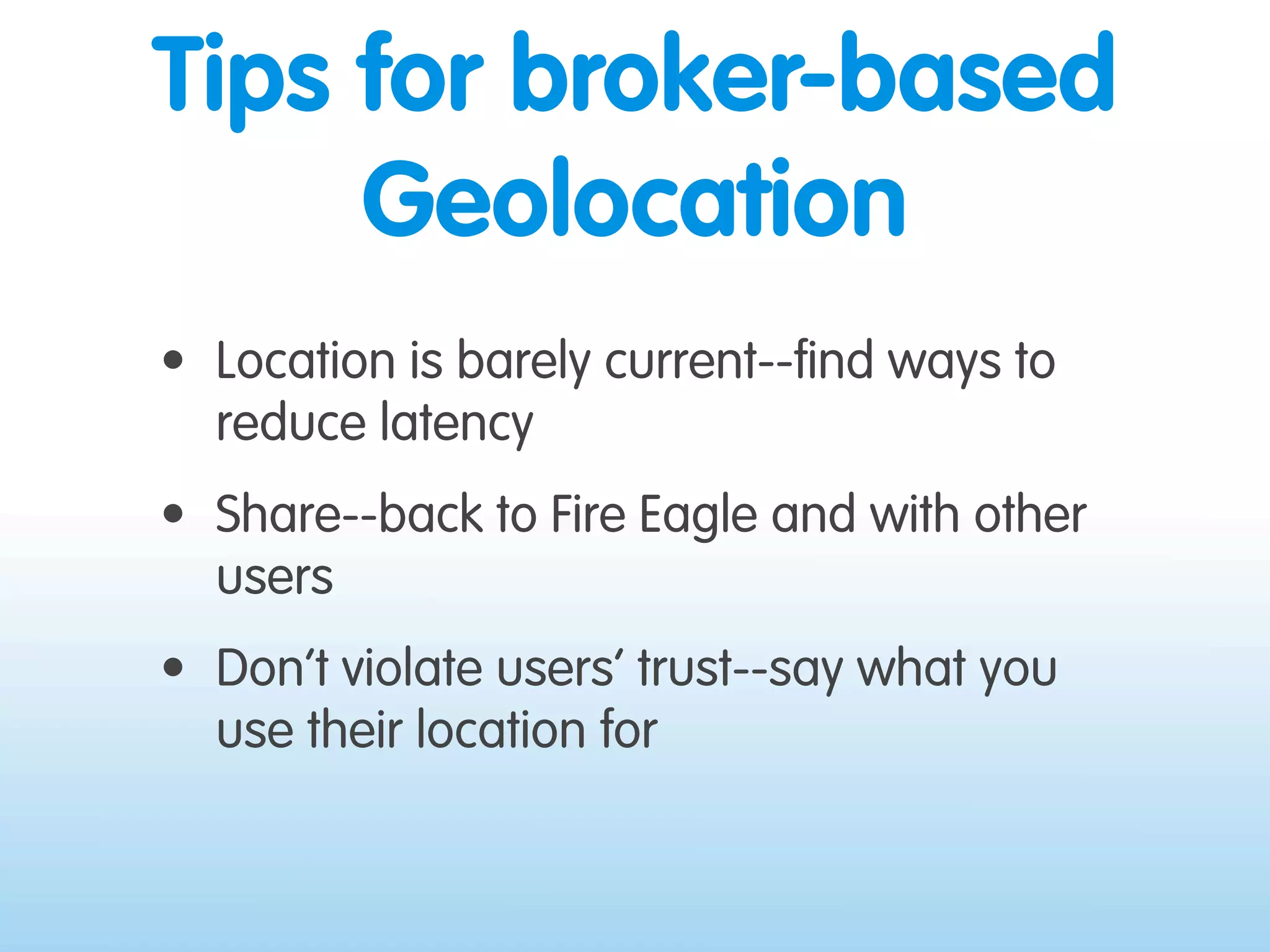 Where 2.0 2009 - Location on the Web