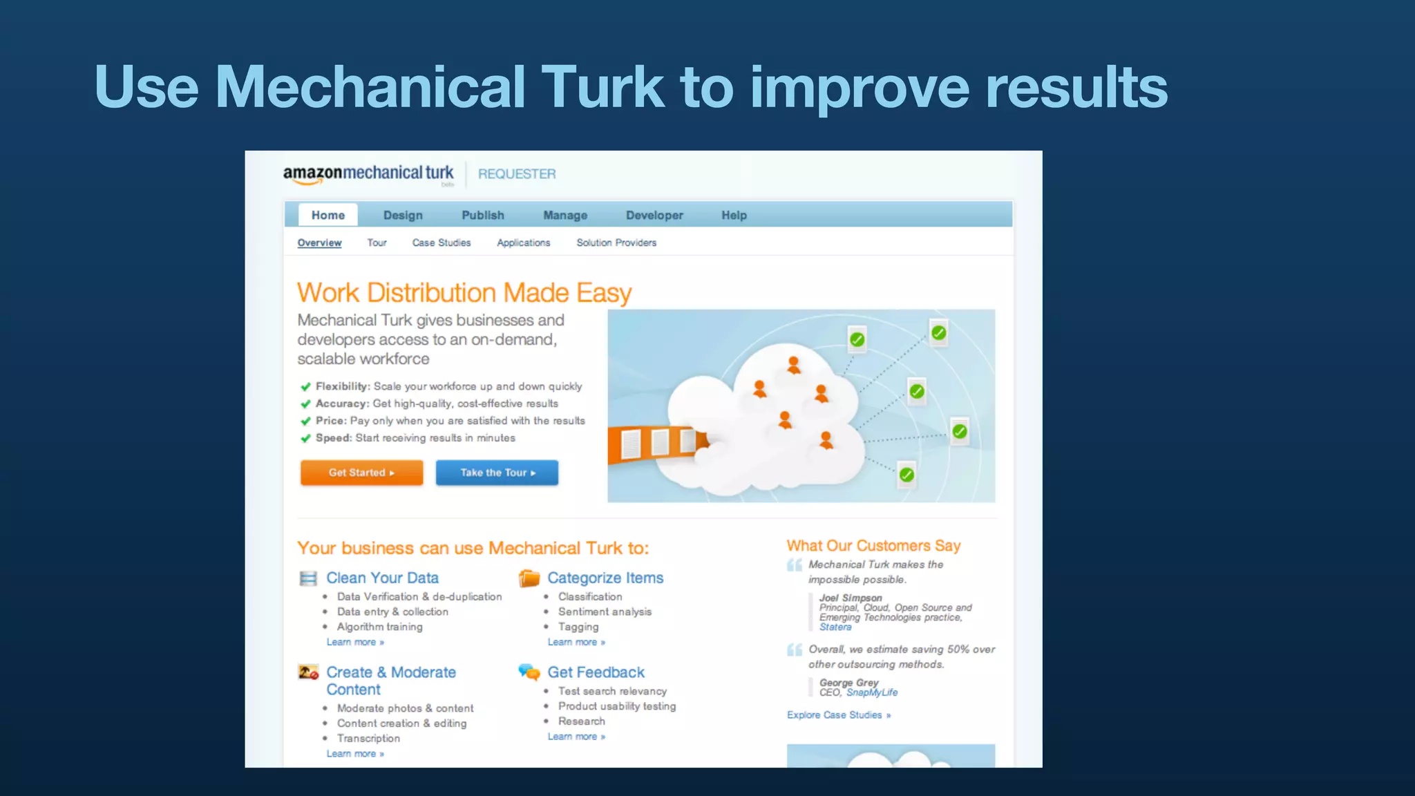 Use Mechanical Turk to improve results
 