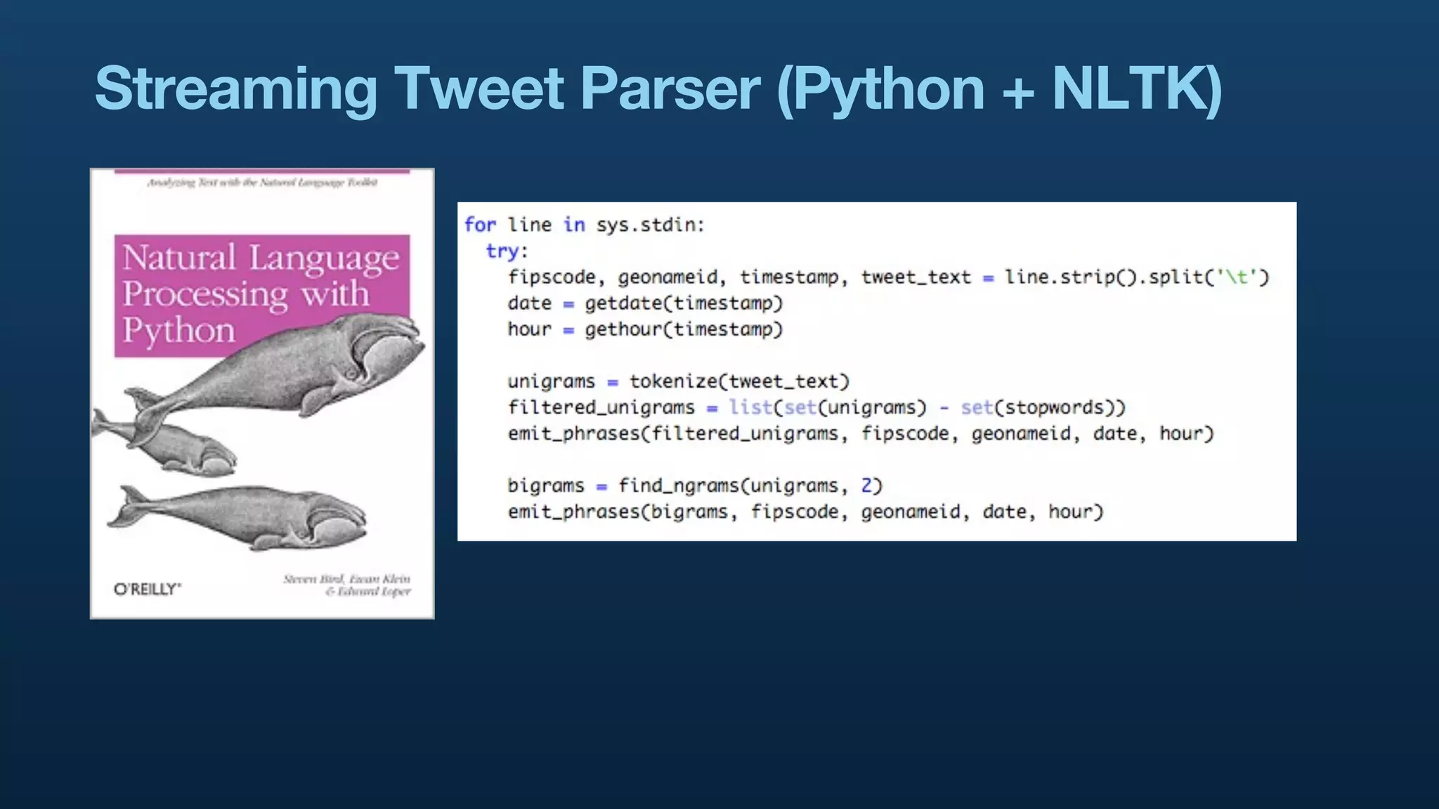 Streaming Tweet Parser (Python + NLTK)
 