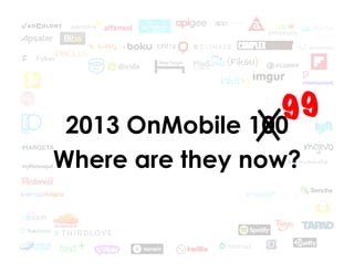 2013 OnMobile 100
Where are they now?
1	
  
99
 