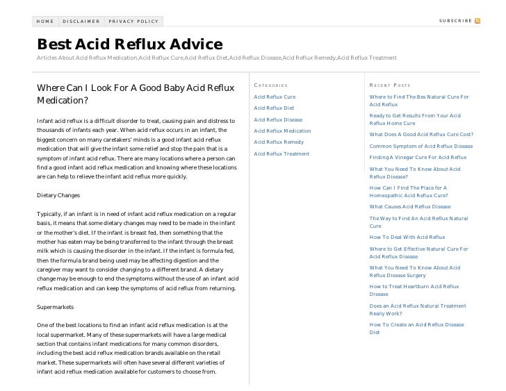 Where Can I Find A Good Infant Acid Reflux Medication slideshare