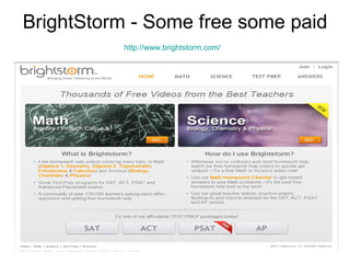 BrightStorm - Some free some paid http://www.brightstorm.com/   