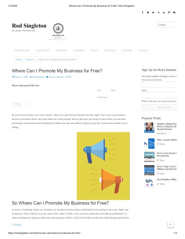 Where Can I Promote My Business for Free Online?