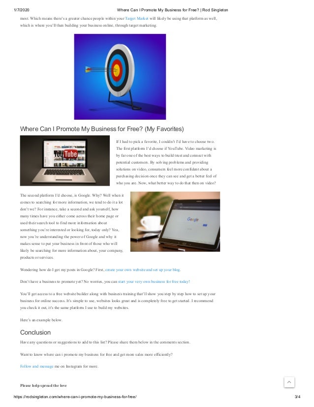 Where Can I Promote My Business for Free Online?