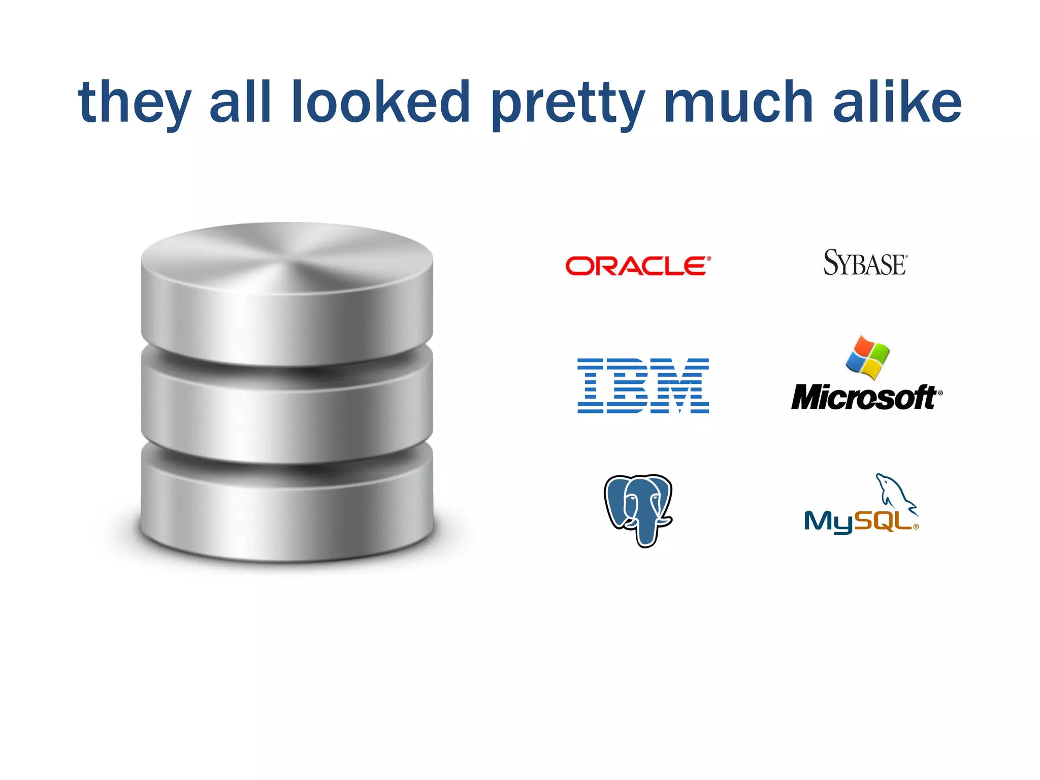 they all looked pretty much alike
 