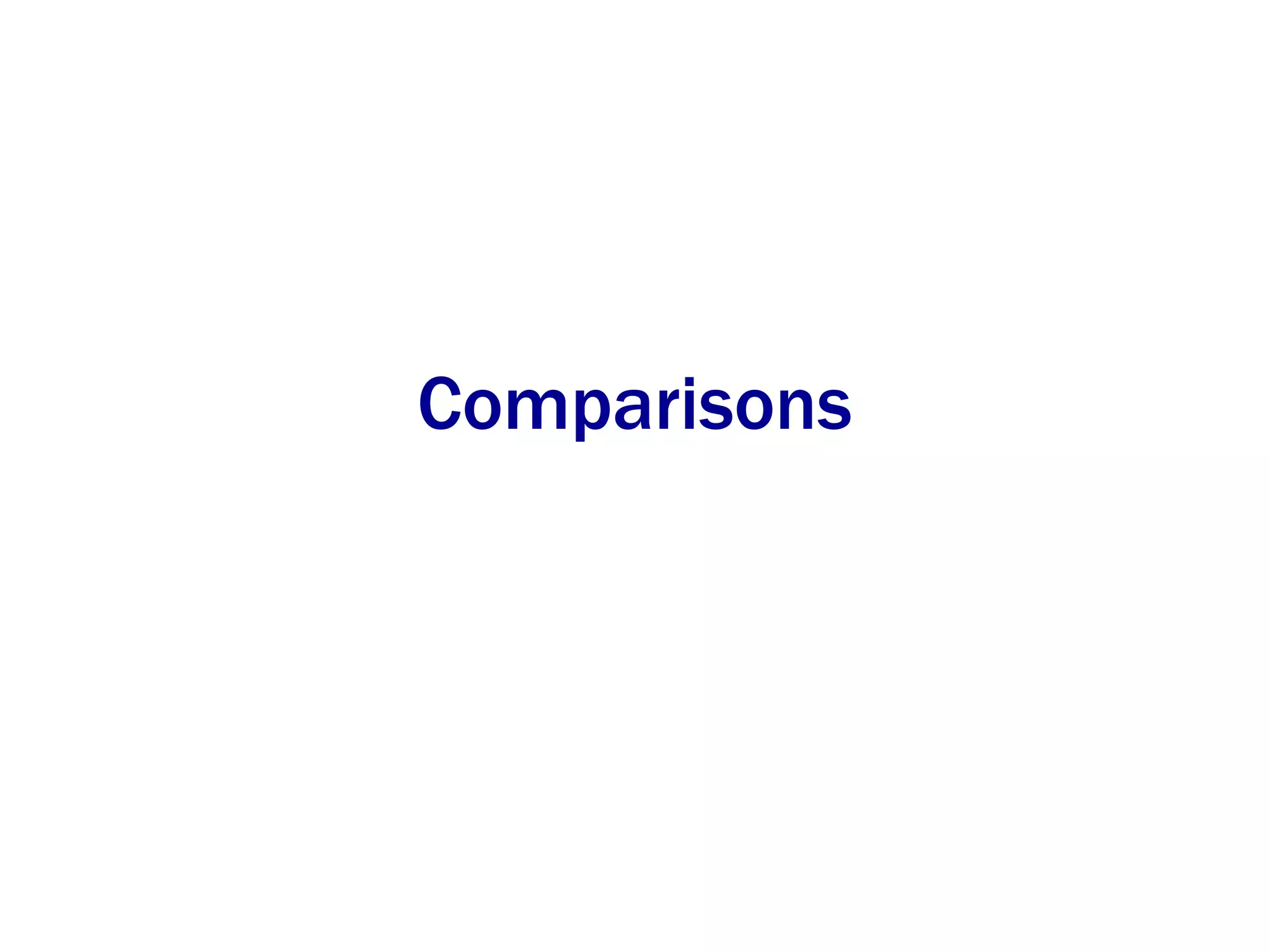 Comparisons
 