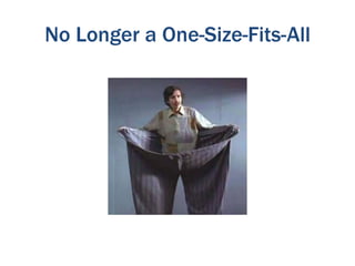 No Longer a One-Size-Fits-All
 