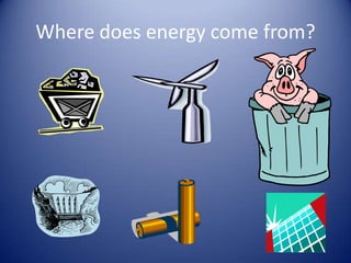 Where does energy come from? 