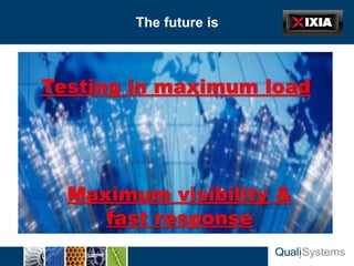 Slide Header…   The future is



  Testing in maximum load




      Maximum visibility &
         fast response
 