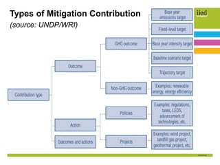 Types of Mitigation Contribution
(source: UNDP/WRI)
 