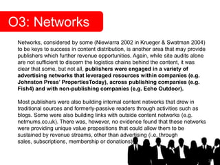   O3: Networks<br />Networks, considered by some (Niewiarra 2002 in Krueger & Swatman 2004) to be keys to success in conte...