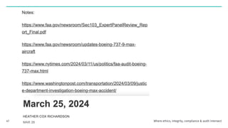 Where ethics, integrity, compliance & audit intersect
47
 