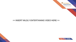 << INSERT MILDLY ENTERTAINING VIDEO HERE >>
 