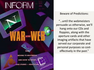 5	
  
The 3 DISRUPTERS
 