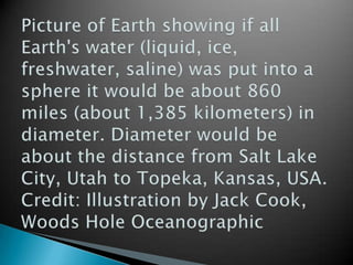 Where is earth's water located | PPTX