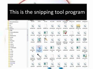 This is the snipping tool program