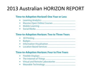 2013 Australian HORIZON REPORT
 