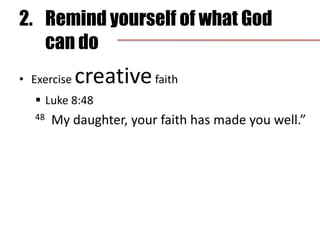Luke 7: 6-108 I know because I am under the authority of my superior officers, and I have authority over my soldiers. I only need to say, ‘Go,’ and they go, or ‘Come,’ and they come. And if I say to my slaves, ‘Do this or that,’ they do it.”