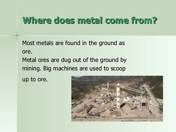 Where materials come from
