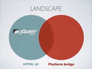 LANDSCAPE

HTML UI

Platform bridge

 