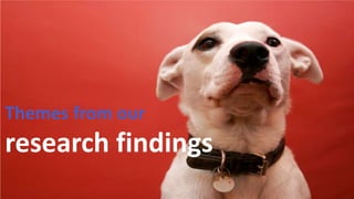Themes from our research findings