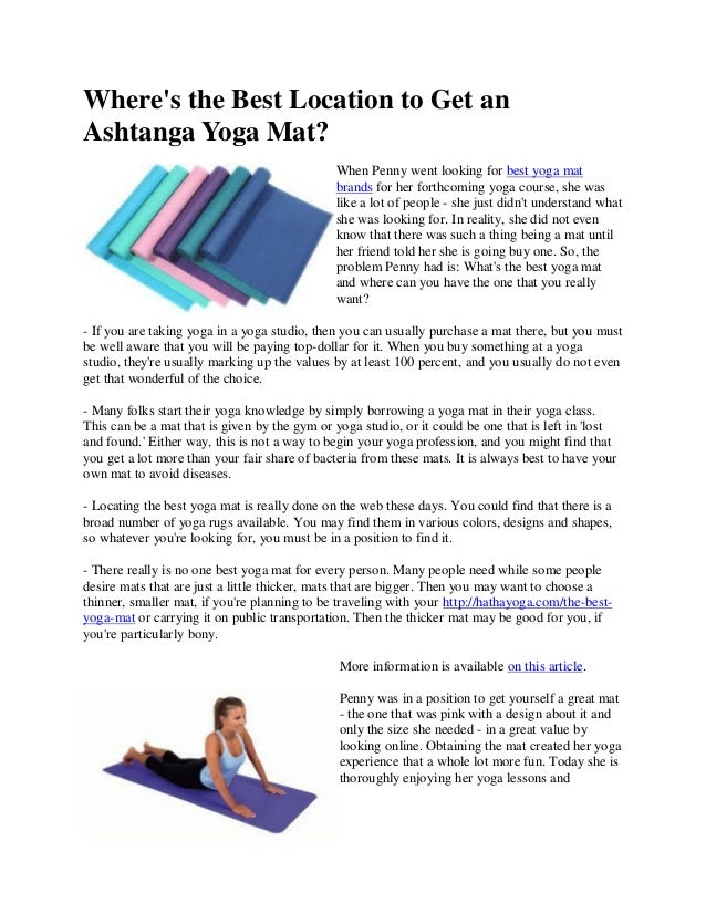 Where S The Best Location To Get An Ashtanga Yoga Mat