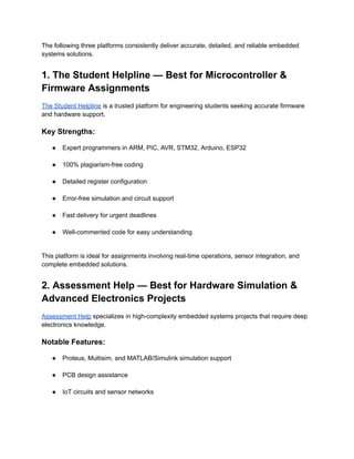 Where Students Get the Best Embedded Systems Assignment Help for ...