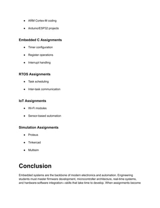 Where Students Get the Best Embedded Systems Assignment Help for ...