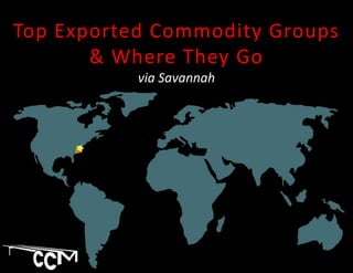 Top Exported Commodity Groups
& Where They Go
via Savannah
 