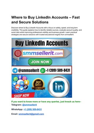 Where to Buy LinkedIn Accounts – Fast and Secure Solutions.pdf