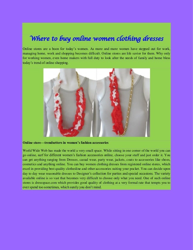 Where to buy online women clothing dresses